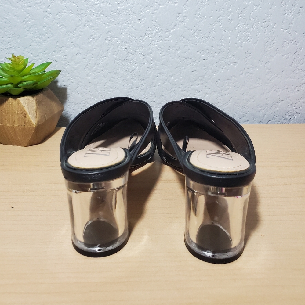 Zara Black Pointed Heeled Shoes, Size 36 - Picture 3 of 7
